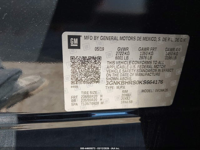 3GNKBHRS0KS664176 Chevrolet Blazer