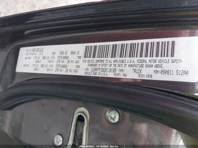2016 Ram 1500 Express მანქანა იყიდება აუქციონზე, vin: 1C6RR7FG9GS118189, აუქციონის ნომერი: 44605621