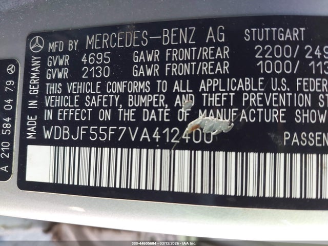 Продаж на аукціоні авто 1997 Mercedes-benz E 320, vin: WDBJF55F7VA412400, номер лоту: 44605684