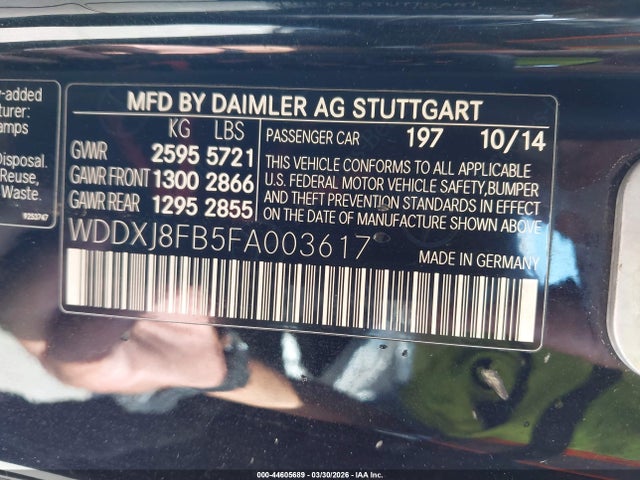 Продаж на аукціоні авто 2015 Mercedes-benz S 550 4matic, vin: WDDXJ8FB5FA003617, номер лоту: 44605689