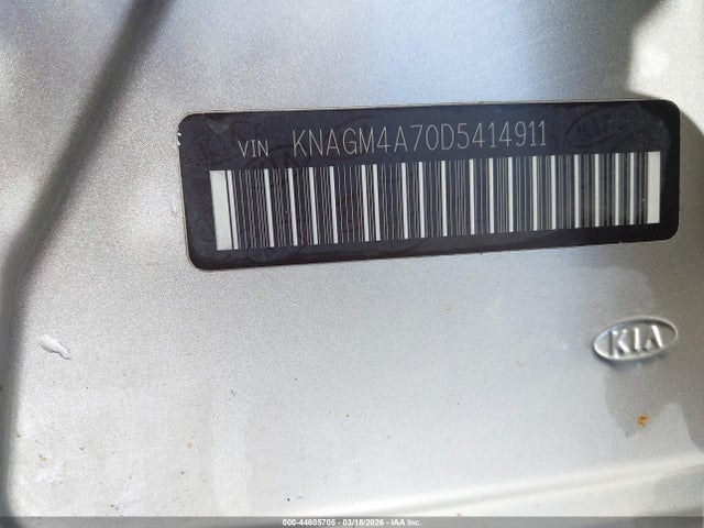 Aukcja sprzedaży 2013 Kia Optima Lx, vin: KNAGM4A70D5414911, numer aukcji: 44605705