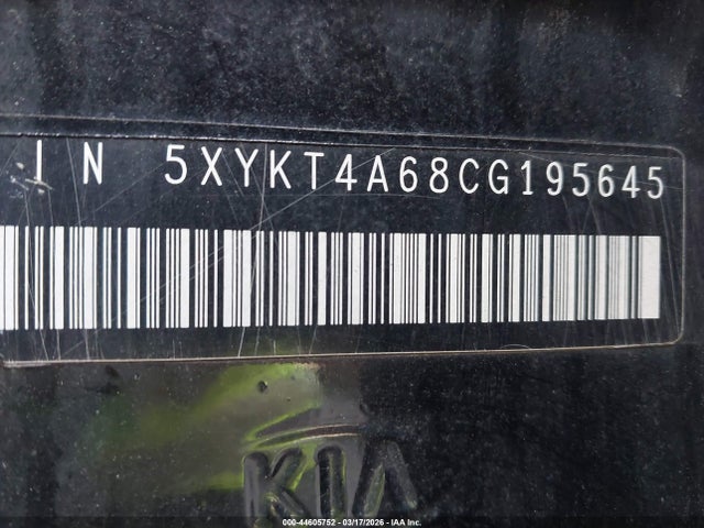 Продаж на аукціоні авто 2012 Kia Sorento Lx, vin: 5XYKT4A68CG195645, номер лоту: 44605752