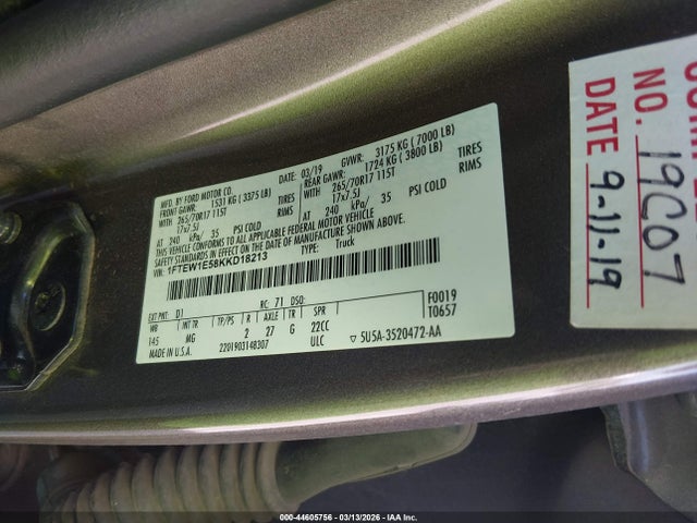 2019 FORD F-150 1FTEW1E58KKD18213 Photo 8