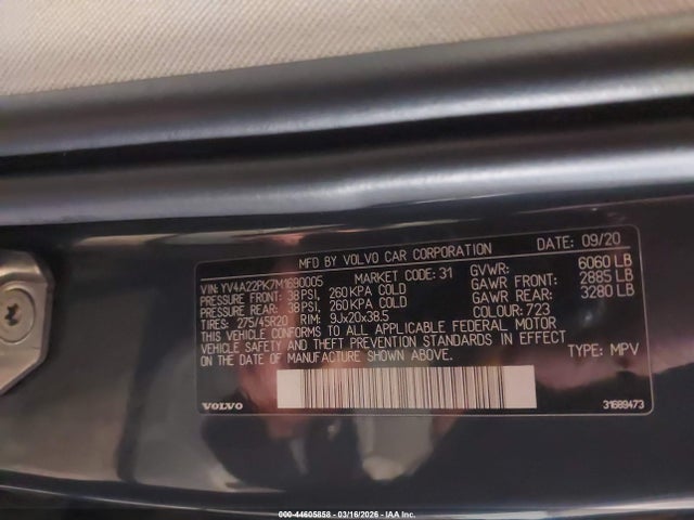 YV4A22PK7M1690005 Volvo Xc90 T6 Momentum 7 Passenger