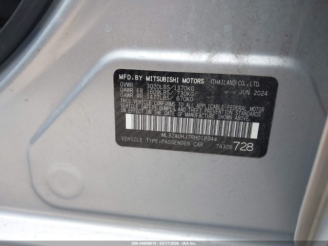 2024 MITSUBISHI MIRAGE ML32AUHJ7RH018944 Photo 8