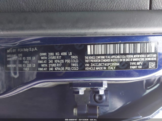 2016 JEEP RENEGADE ZACCJBCT4GPC95894 Photo 8