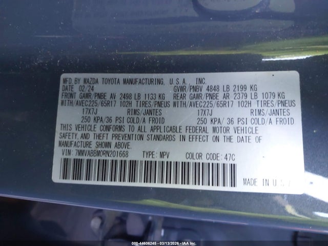 Продаж на аукціоні авто 2024 Mazda Cx-50 2.5 S Preferred, vin: 7MMVABBM0RN201668, номер лоту: 44606245
