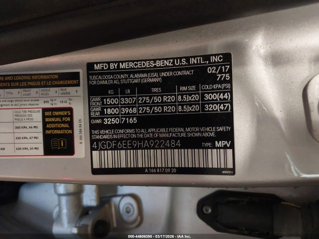 2017 MERCEDES-BENZ GLS 450 4JGDF6EE9HA922484 Photo 8