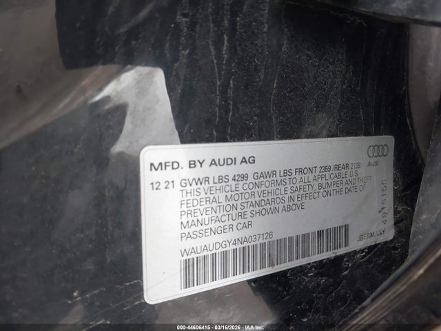 2022 AUDI A3 WAUAUDGY4NA037126 Photo 8