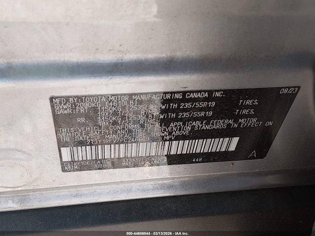 Toyota Rav4 Limited 2023 2T3Y1RFV7PC246669 Image 9