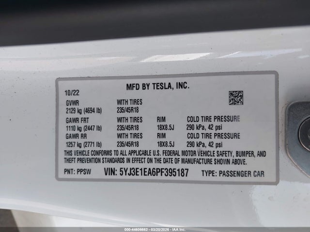 2023 TESLA MODEL 3 5YJ3E1EA6PF395187 Photo 8