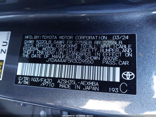 Toyota Crown Xle 2024 JTDAAAAF5R3029550 Image 9