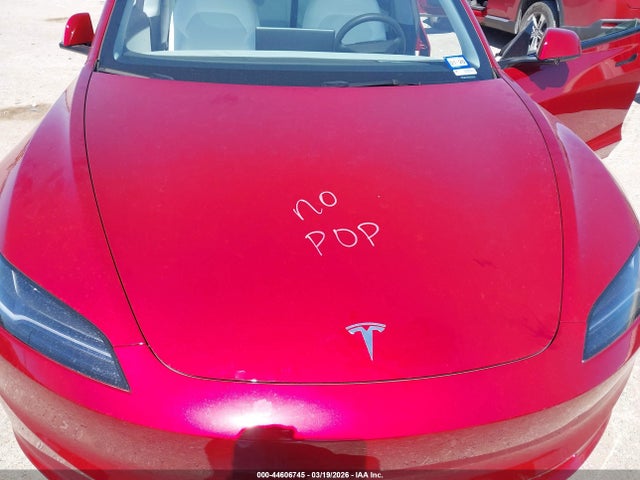 44606745 :رقم المزاد ، 5YJ3E1EB7SF926477 vin ، 2025 Tesla Model 3 Long Range All-wheel Drive مزاد بيع