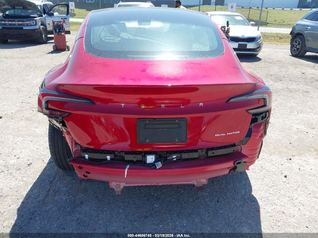 44606745 :رقم المزاد ، 5YJ3E1EB7SF926477 vin ، 2025 Tesla Model 3 Long Range All-wheel Drive مزاد بيع