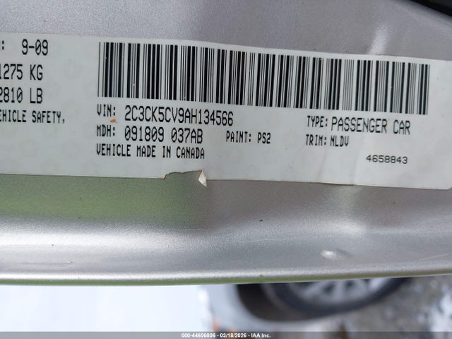 Aukcja sprzedaży 2010 Chrysler 300 Touring/signature Series, vin: 2C3CK5CV9AH134566, numer aukcji: 44606806