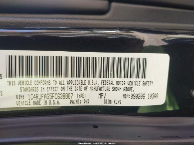 Продаж на аукціоні авто 2015 Jeep Grand Cherokee Altitude, vin: 1C4RJFAG5FC638867, номер лоту: 44606812