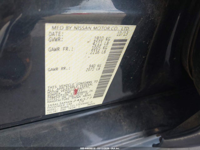 1N4AL3APXEN246577 Nissan Altima 2.5 Sv