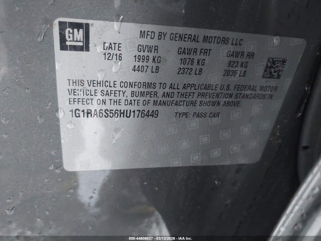 1G1RA6S56HU176449 Chevrolet VOLT LT