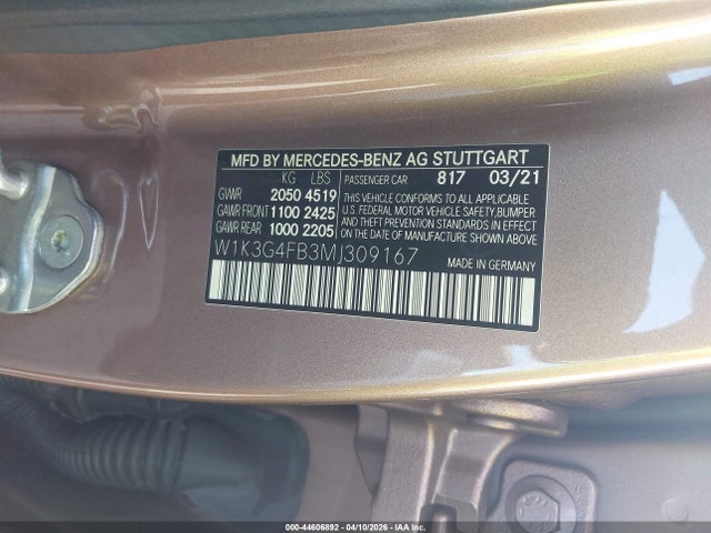 2021 MERCEDES-BENZ A 220 W1K3G4FB3MJ309167 Photo 8
