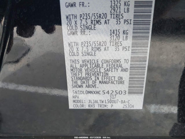 5N1DL0MNXHC542503 Infiniti QX60
