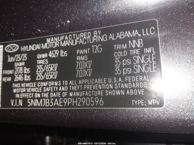 Hyundai TUCSON SEL 2023 5NMJB3AE9PH290596 Image 9