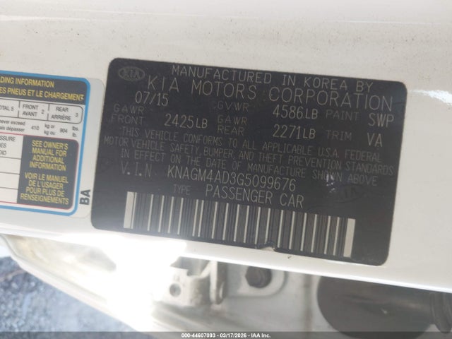 2016 KIA OPTIMA HYBRID KNAGM4AD3G5099676 Photo 8