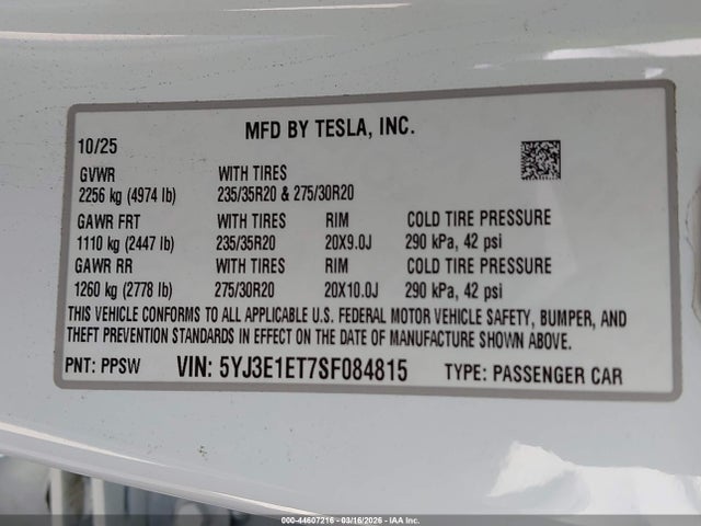 2025 TESLA MODEL 3 5YJ3E1ET7SF084815 Photo 8