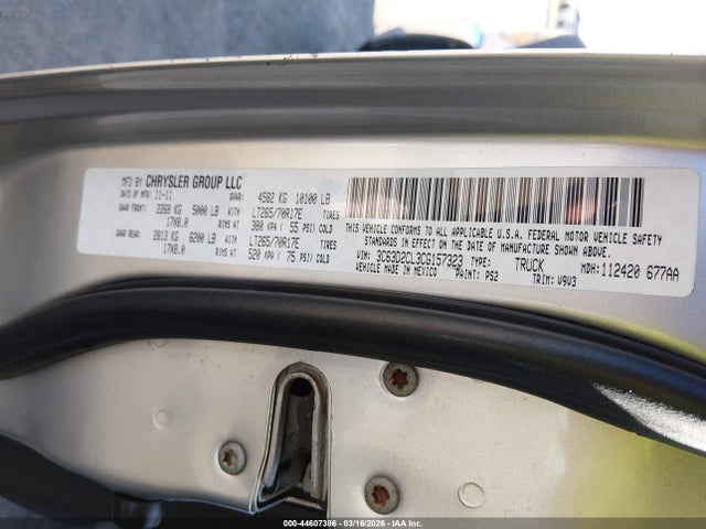 Продажа на аукционе авто 2012 Ram 3500 St, vin: 3C63D2CL3CG157323, номер лота: 44607386