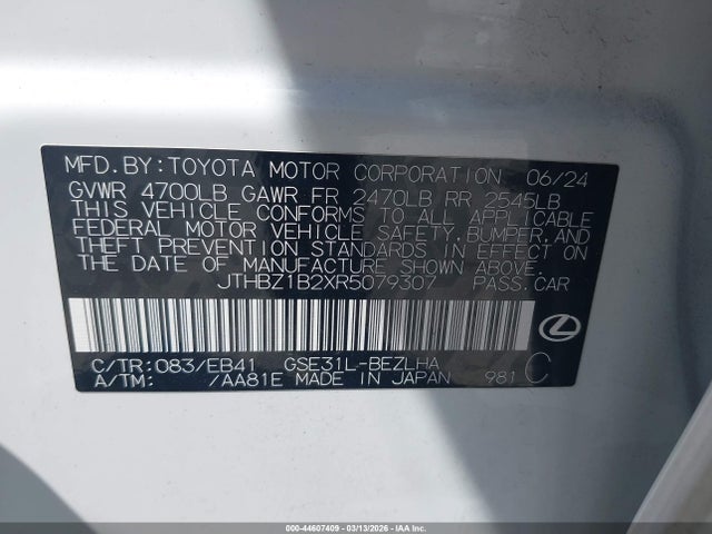 2024 LEXUS IS 350 JTHBZ1B2XR5079307 Photo 8