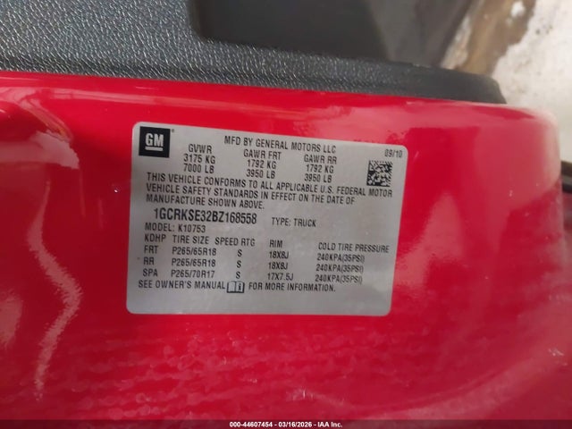 Продажа на аукционе авто 2011 Chevrolet Silverado 1500 Lt, vin: 1GCRKSE32BZ168558, номер лота: 44607454