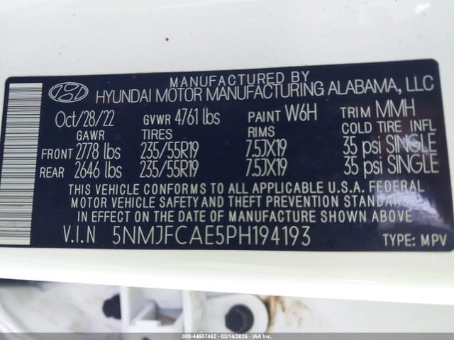 2023 HYUNDAI TUCSON 5NMJFCAE5PH194193 Photo 8