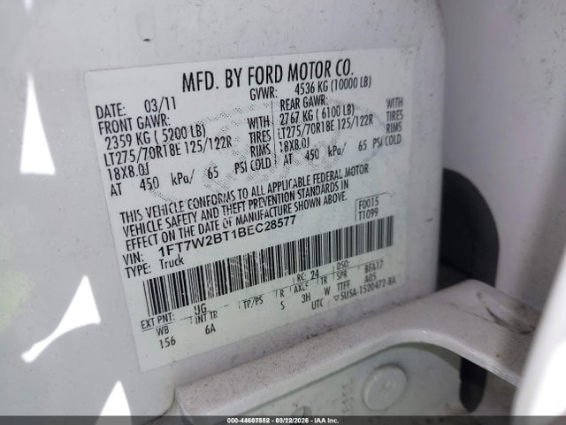 2011 FORD F-250 1FT7W2BT1BEC28577 Photo 8