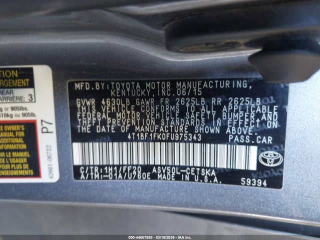 4T1BF1FK0FU975343 Toyota CAMRY SE