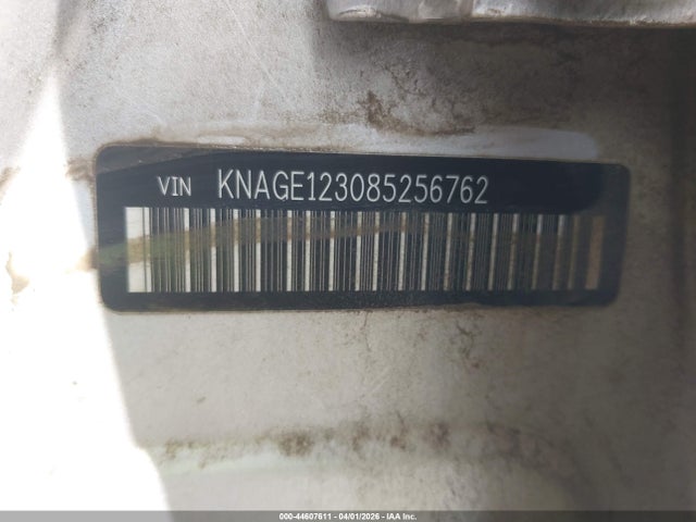 2008 Kia Optima Lx მანქანა იყიდება აუქციონზე, vin: KNAGE123085256762, აუქციონის ნომერი: 44607611