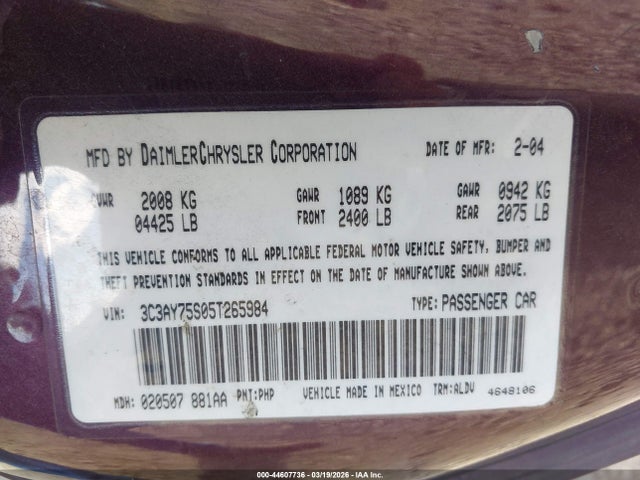 2005 CHRYSLER PT CRUISER 3C3AY75S05T265984 Photo 8