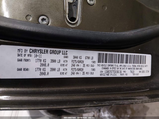 Aukcja sprzedaży 2012 Ram 1500 Slt, vin: 1C6RD7GT7CS156136, numer aukcji: 44607865