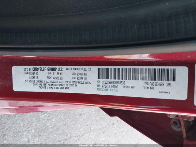 Продажа на аукционе авто 2013 Chrysler 200 Touring, vin: 1C3CCBBB6DN503933, номер лота: 44607872
