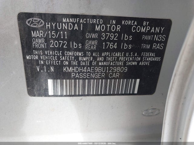 2011 HYUNDAI ELANTRA KMHDH4AE9BU129809 Photo 8