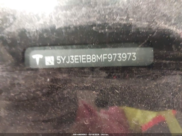2021 Tesla Model 3 Long Range Dual Motor All-wheel Drive მანქანა იყიდება აუქციონზე, vin: 5YJ3E1EB8MF973973, აუქციონის ნომერი: 44608063