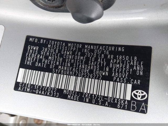 Toyota Corolla S 2016 5YFBURHE7GP526272 Image 9