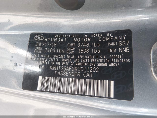 2019 HYUNDAI VELOSTER KMHTG6AF2KU011202 Photo 8