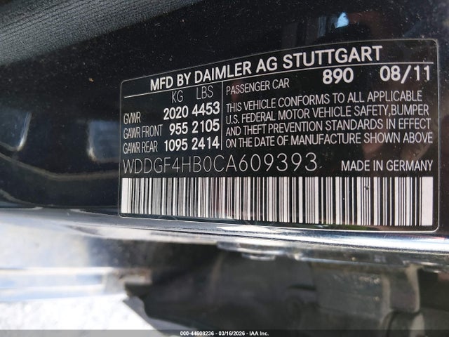 Продаж на аукціоні авто 2012 Mercedes-benz C 250 Sport, vin: WDDGF4HB0CA609393, номер лоту: 44608236