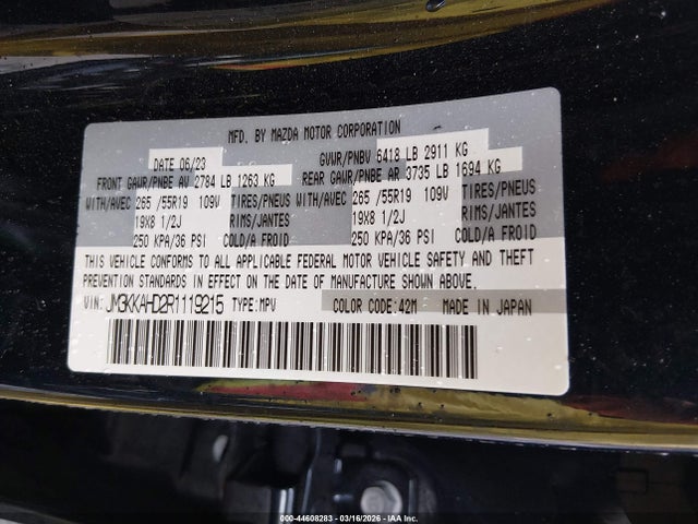 JM3KKAHD2R1119215 Mazda Cx-90 3.3 Turbo Select