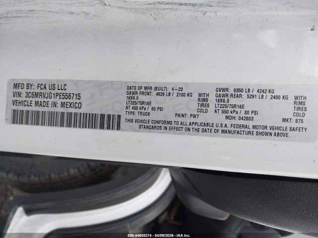 2023 RAM PROMASTER 3500 3C6MRVJG1PE556715 Photo 8