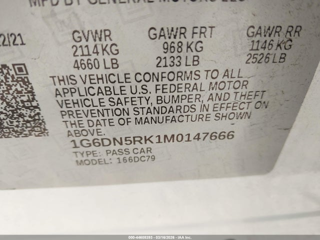 Продажа на аукционе авто 2021 Cadillac Ct5 Premium Luxury, vin: 1G6DN5RK1M0147666, номер лота: 44608393