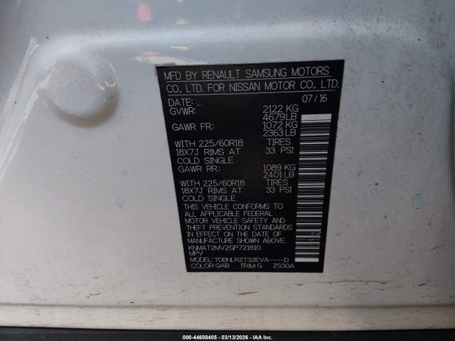 Nissan Rogue Sl 2016 KNMAT2MV2GP721810 Image 9