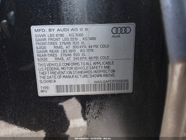 2015 AUDI Q7 WA1LGAFE1FD009268 Photo 8