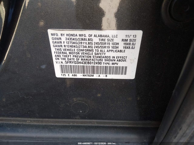 2014 Acura Mdx Technology Package მანქანა იყიდება აუქციონზე, vin: 5FRYD3H43EB012490, აუქციონის ნომერი: 44608671
