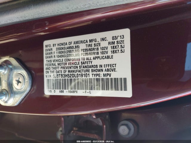 2013 ACURA RDX 5J8TB3H52DL019101 Photo 8