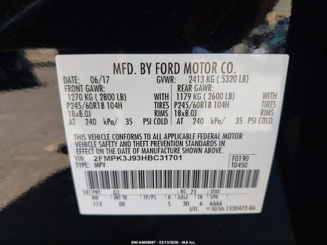 2017 FORD EDGE 2FMPK3J93HBC31701 Photo 8
